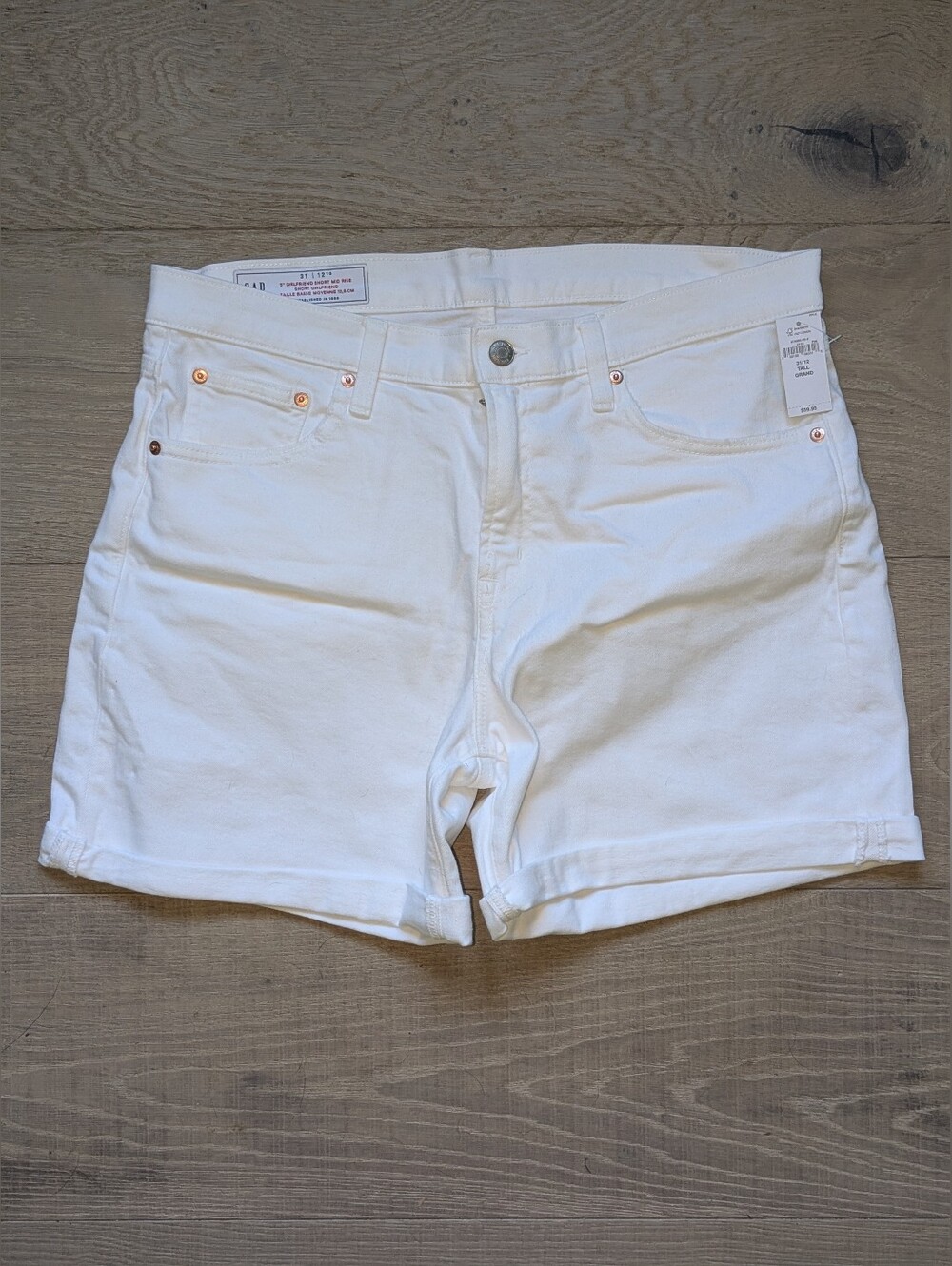 NWT GAP White Mid-Rise Denim Jean Shorts
